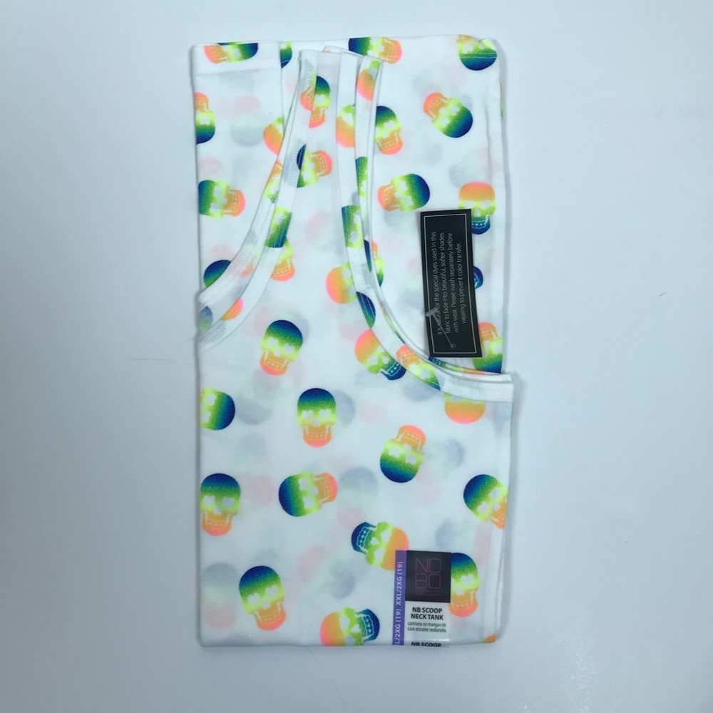 Tank Top No Boundaries White Halloween Skull Jr 2X - Picture 4 of 4